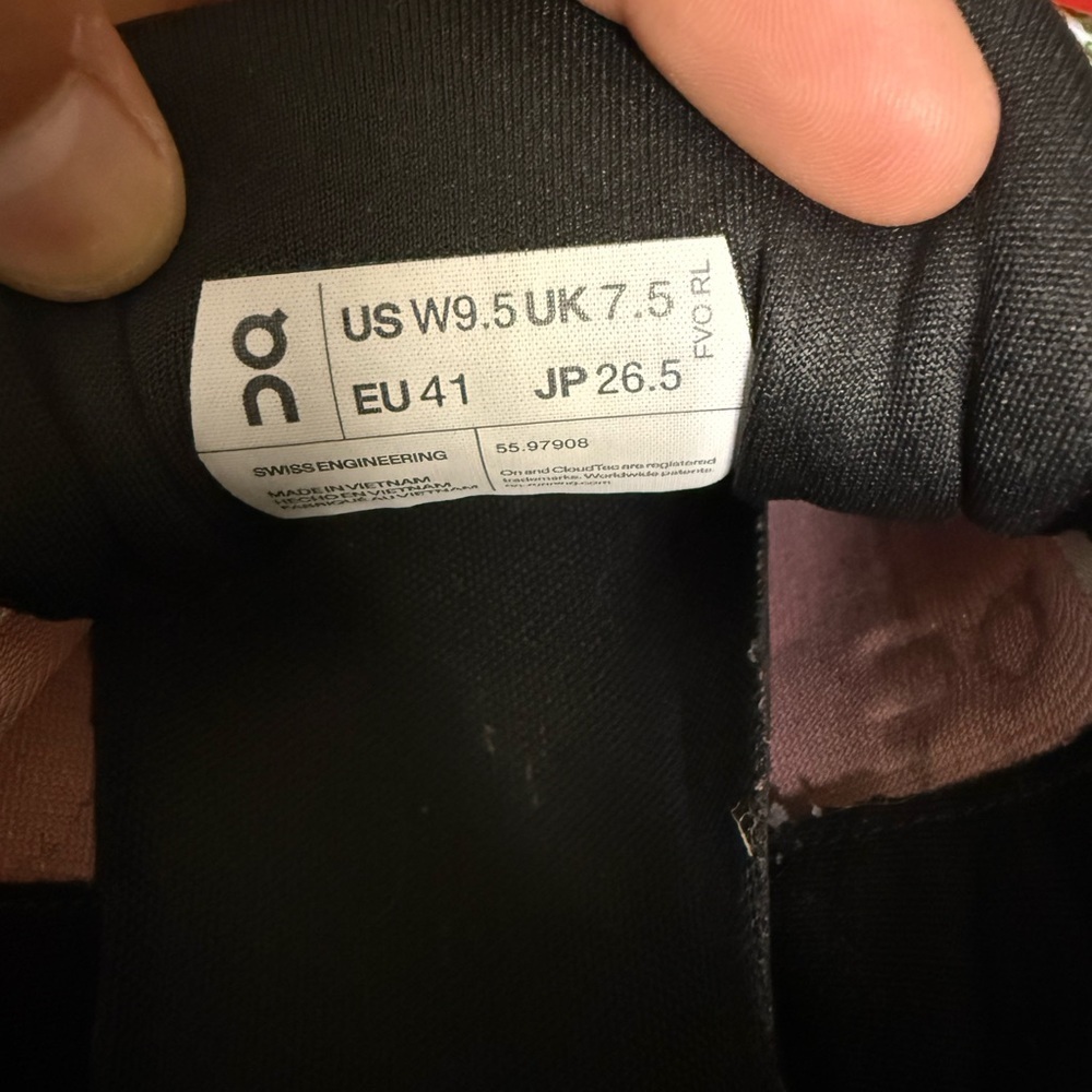 On Running Athletic Shoes - Rust and Black - Picture 6 of 7